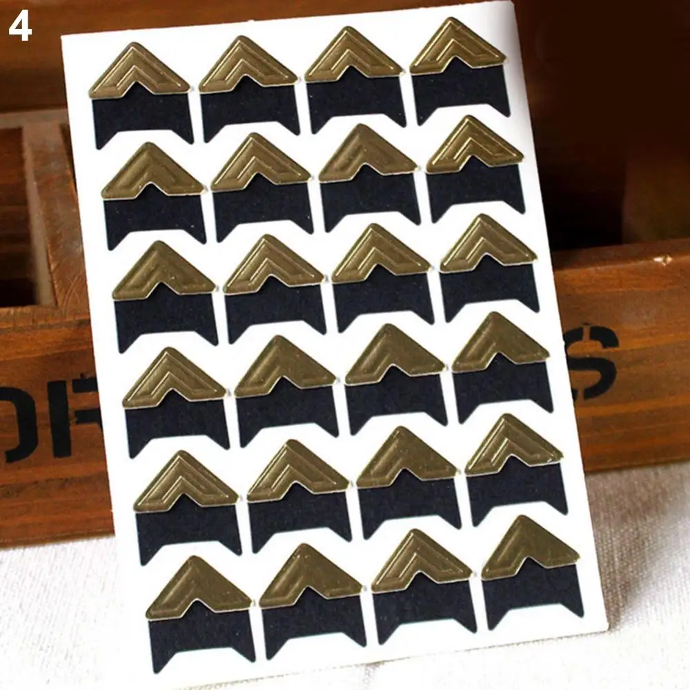 

120Pcs Self-Adhesive DIY Retro Photo Frame Corner Sticker Craft Scrapbook Album Decor Frame