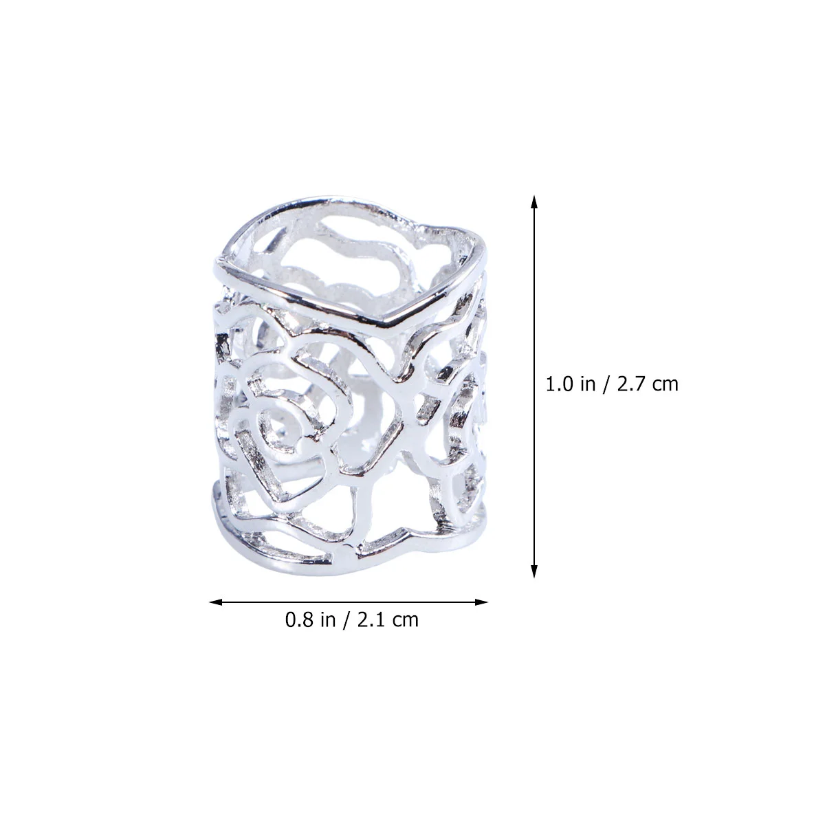 Gold Plated Hollow Out Silk Scarves The Ring Girl Scarf Buckle Filigree Tube Rose Slide Roses Man