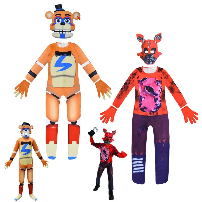 Ужасный костюм на Хэллоуин для детей комбинезон Fnaf Scp косплей кошмар Бонни