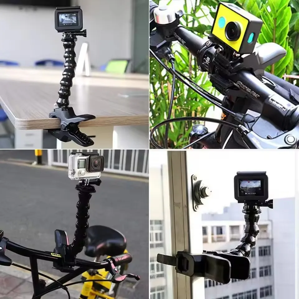 TELESIN Jaw Flex Clamp Гибкое крепление на гибкой шее + зажим для телефона для камеры Insta360 Ace AcePro Gopro Hero 13 12 11 10 DJI 5pro 4 3 (art.: 3920cd2bdb82f) - 3920cd2bdb82f