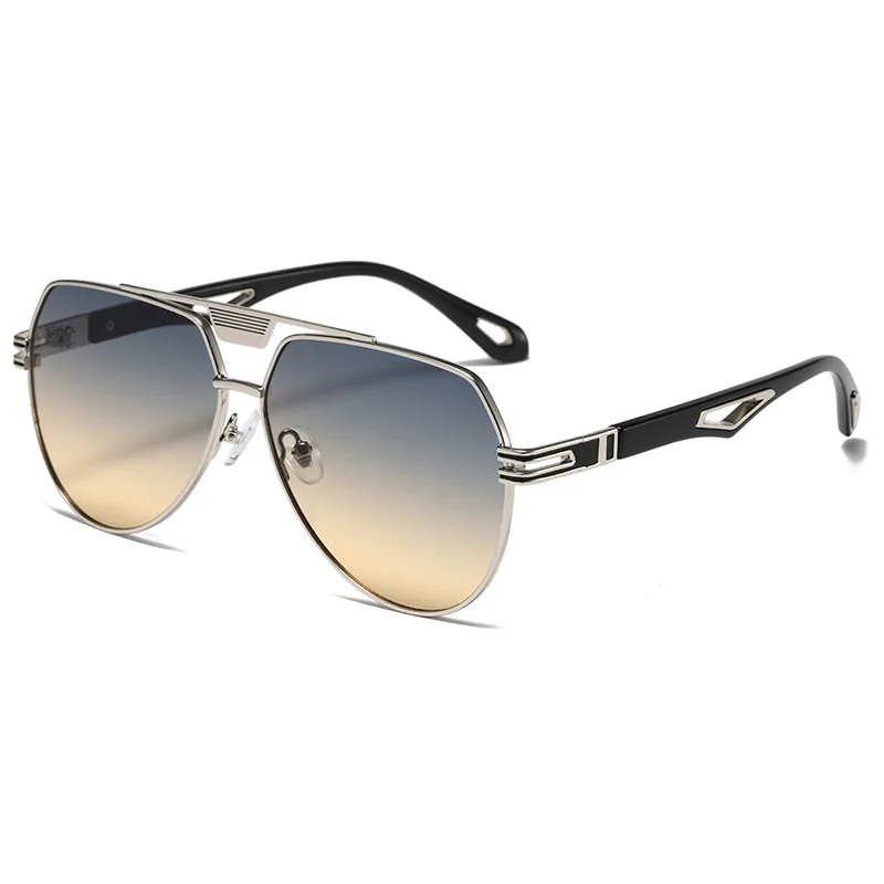 

Gradient Sunset Sunglasses Men Double Beam Hollow Foot Sun Glasses Fashion Toad Anti-reflective Glasses UV400 Gafas De Sol