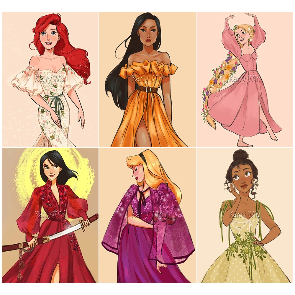 

Алмазная 5D картина «сделай сам», Набор для вышивки «Принцесса Эльза», «Эльза», «сделай сам», мозаика для вышивки крестиком Ариэль, домашний ...