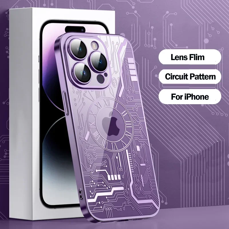 

Защитный чехол для iPhone 14, 13, 12 Pro Max, с гальваническим покрытием