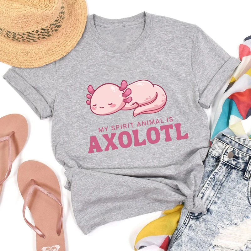 Футболка женская летняя с коротким рукавом и графическим принтом в виде животных