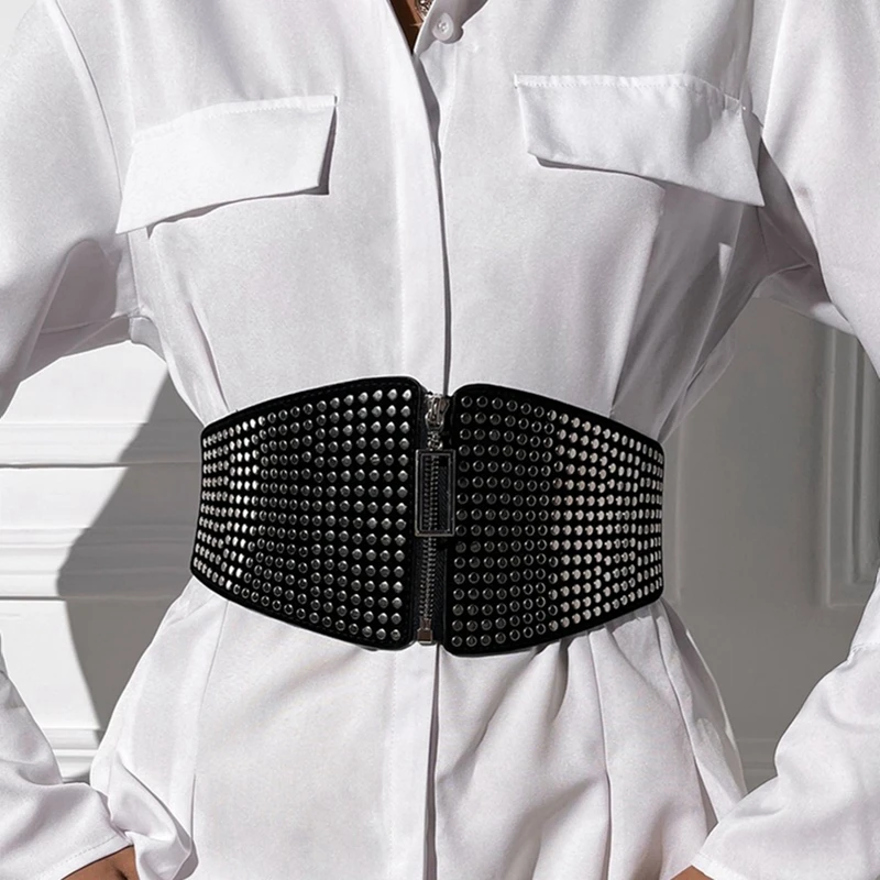 Женский корсет под грудью пояс ремни для дам на молнии с металлическим узором в