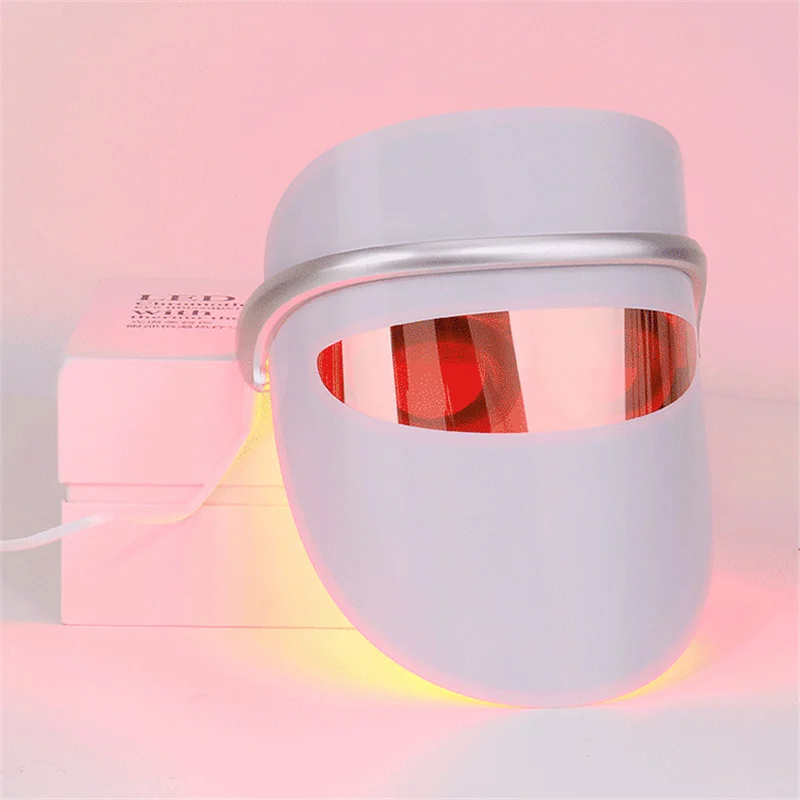 LED Face Mask Light Therapy 7 Colors Led Facial Skin Care Mask Red & Blue Light Therapy Mask Led Photon Mask for Acne Treatment