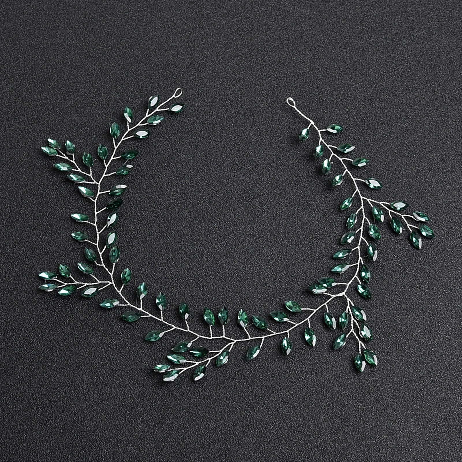 

Женские повязки на голову, украшения для волос, свадебные аксессуары для волос для женщин, зеленая стразы, повязка на голову, аксессуары для ...