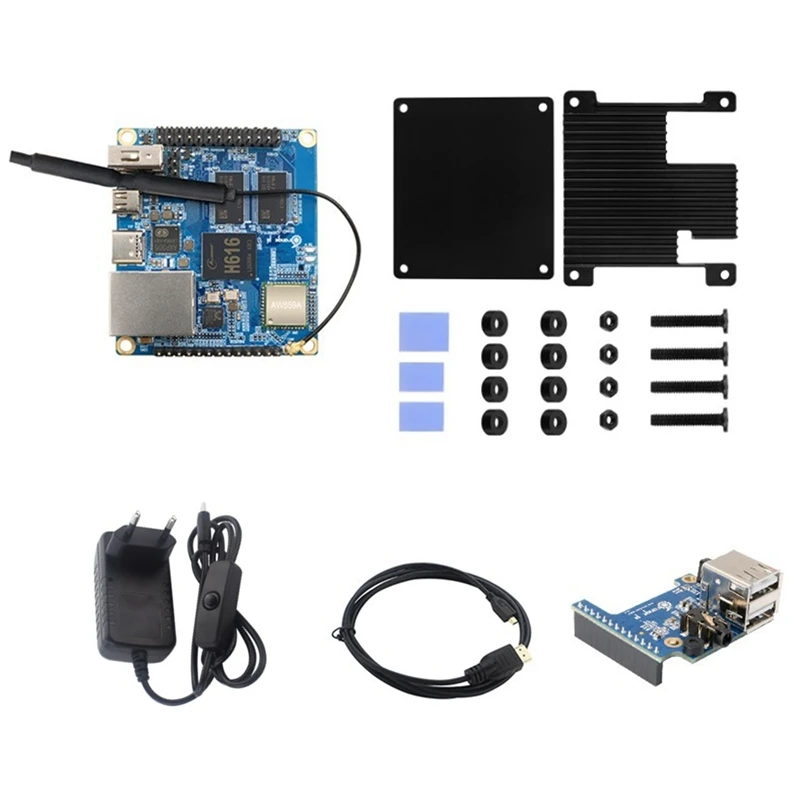 

Комплект макетной платы для Orange Pi Zero 2 с расширяющейся платой + Корпус + HD-кабель + адаптер питания