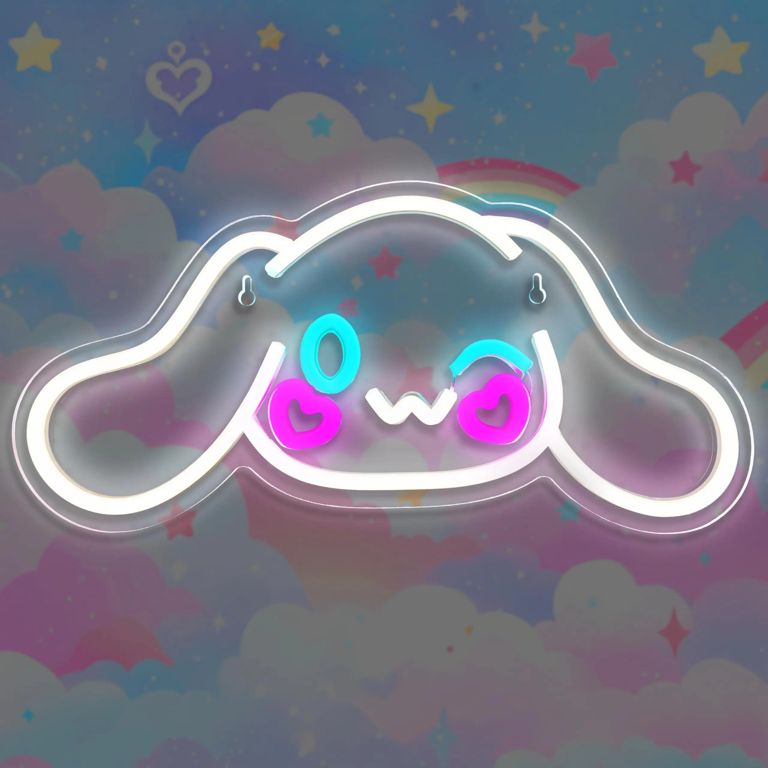 Неоновая Вывеска С Большими Ушками Для Собак Милая Мультяшная Дома Спальни