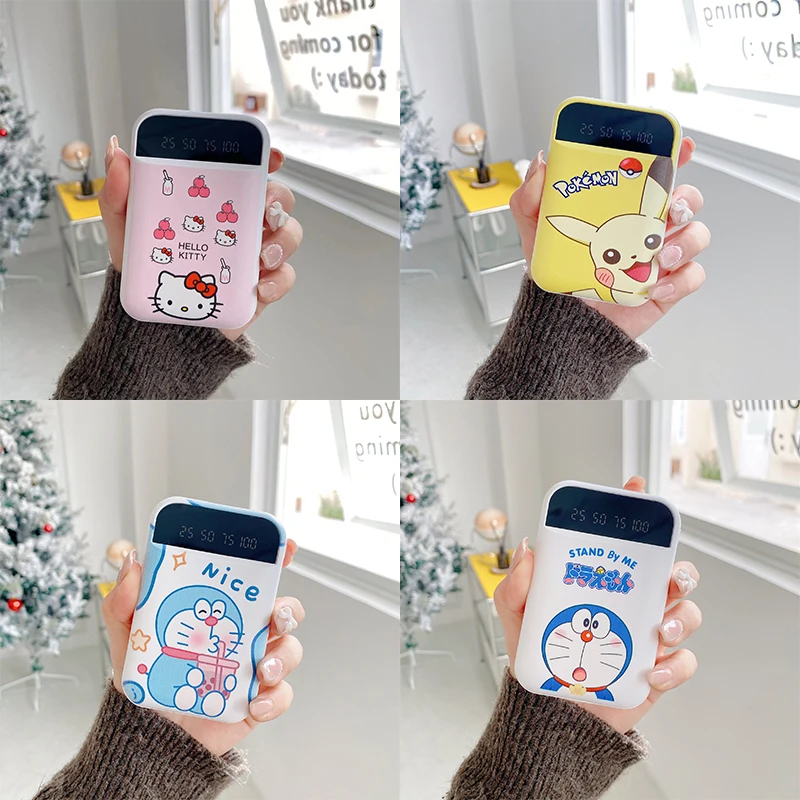 

Kawaii Sanriod Hello Kitty поделитесь собственным кабелем большой емкости 10000 мА мини внешний аккумулятор мобильный источник питания подарочная печат...