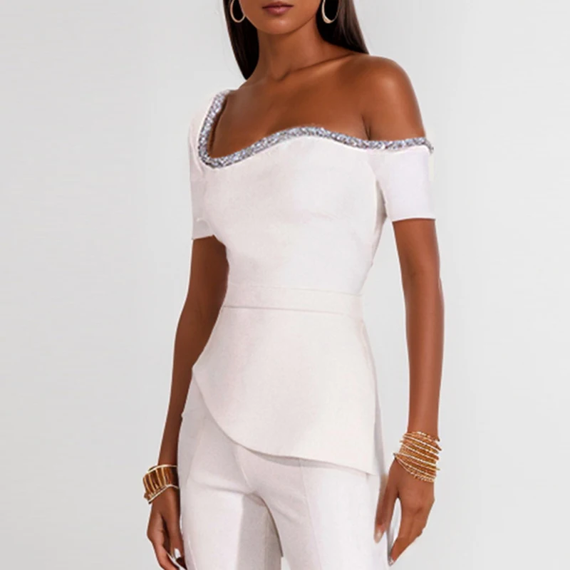 Женский комбинезон с высокой талией