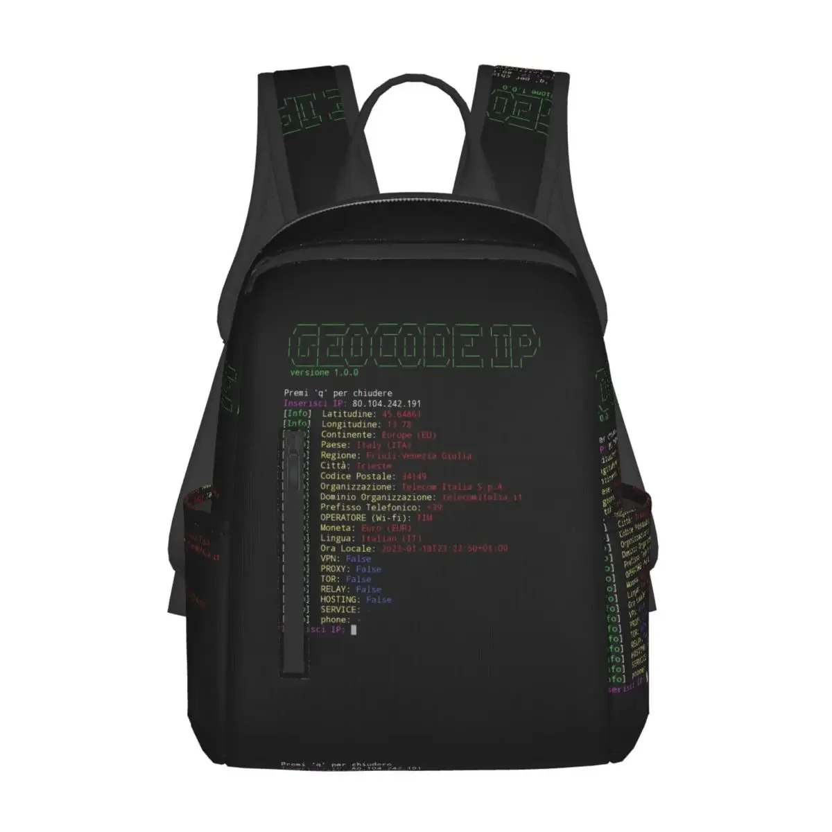 Фото Компьютерный рюкзак Hacker Code Binary Code Geek Science, большая вместимость, детская сумка для книг, школьная сумка, сумки на плечо для мужчин и женщин №1