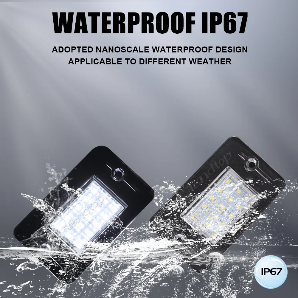 2X для Land Rover Discovery 1 1994-1998 Discover 2 L318 1998-2004 6000K белые светодиодные фонари номерного