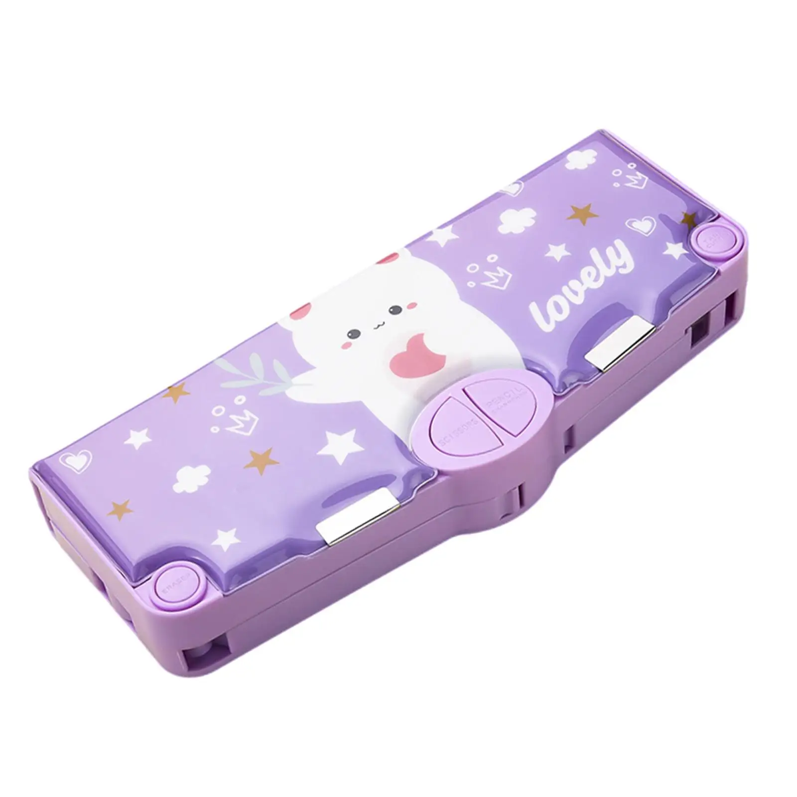 Sharpener Hard Pencil Case For Kids Children Students Girls Birthday Gifts
