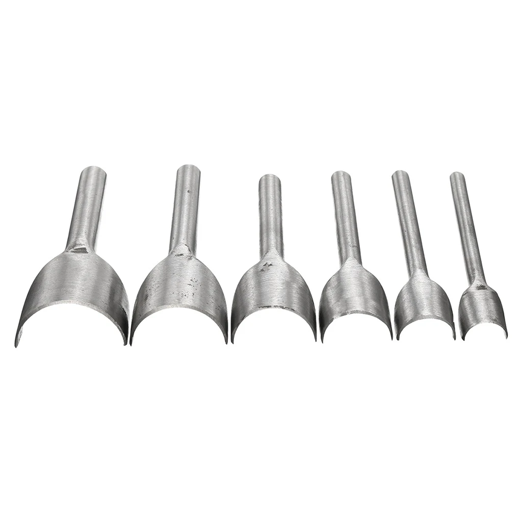 

6 шт. полукруглое долото для отверстий, инструмент для вышивания, инструменты «сделай сам» для работы с кожей