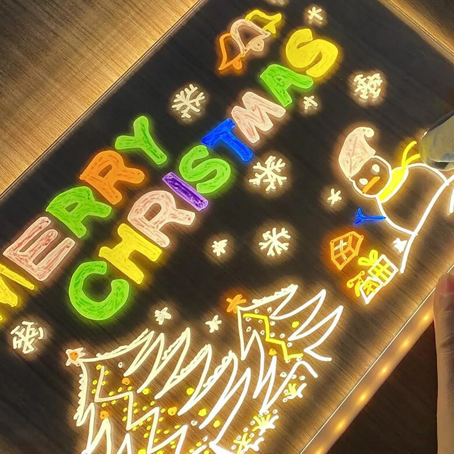 Красочная светодиодная доска для письма светодиодные фонари акриловая