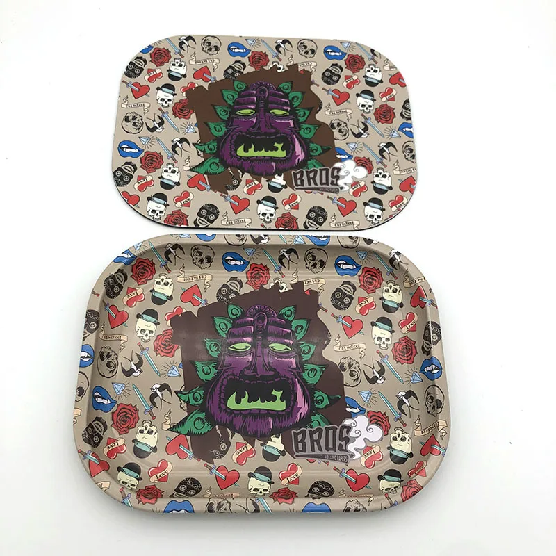 

Sexy Lady Pattern Tobacco Rolling Tray 18*14CM Metal Cigarette Herb Storage Box Tinplate Plate Weed Tray Smoking Accessories
