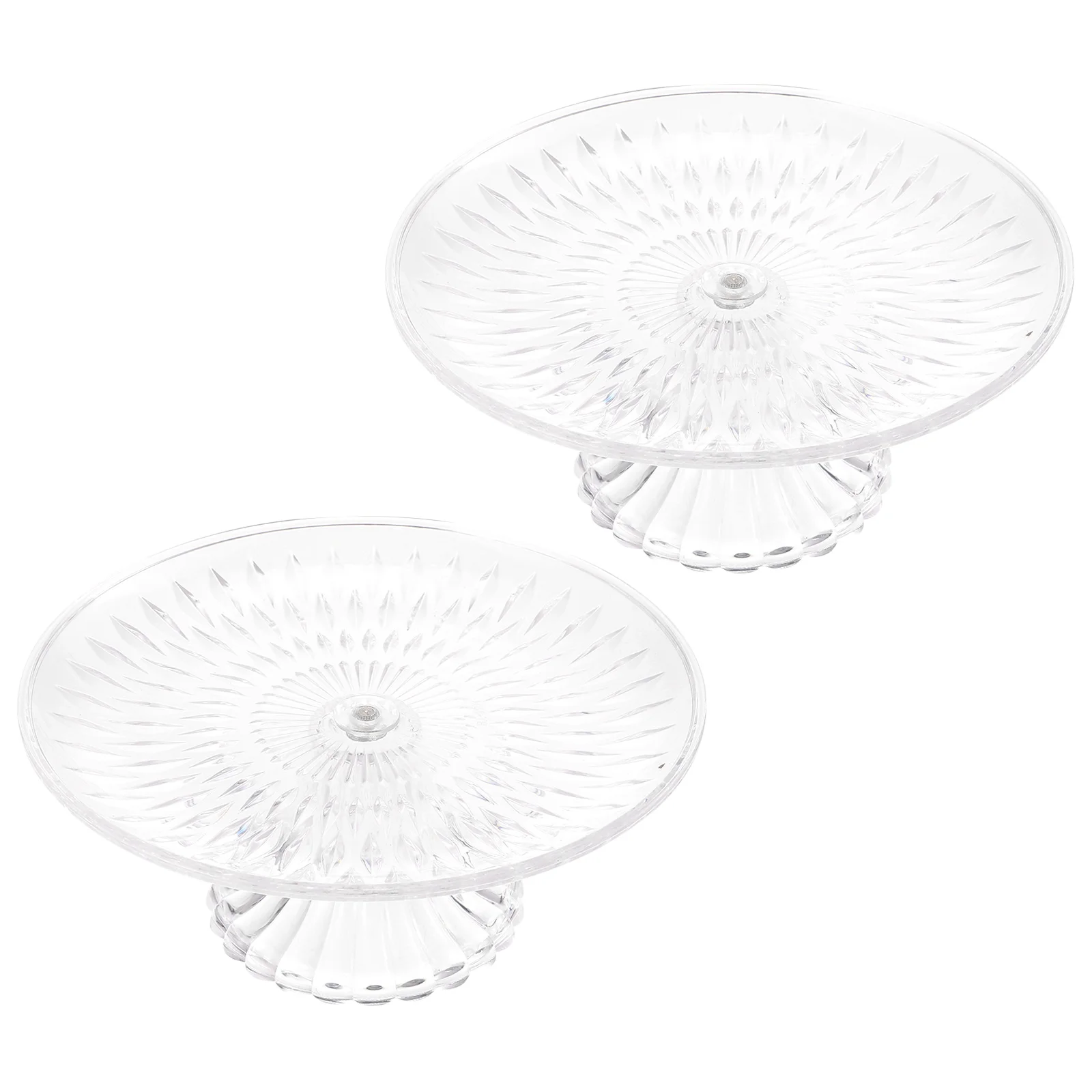 

Cake Standdisplay Platter Dessert Plate Tray Serving Cupcake Decorative Trays Tower Fruit Footed Dish Clear Dome Server Holder