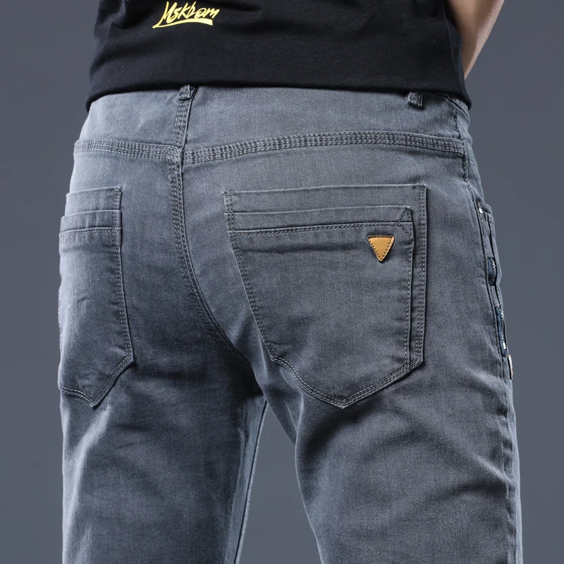 Thoshine Brand Spring Summer Men Thin Jeans Skinny Fit Fashion Comfortable Denim Pants Slim Fit Cowboy Trousers