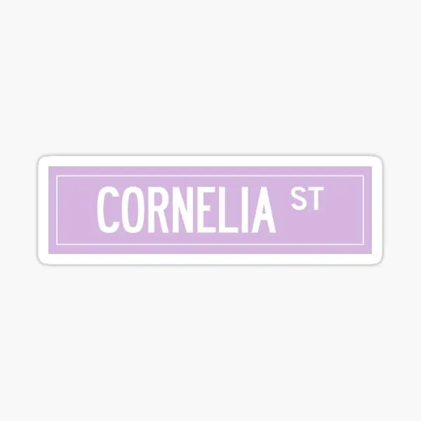 

5 шт. фиолетовых наклеек для бампера Cornelia Street, мультяшный Забавный детский фон, домашние украшения, аниме, художественные наклейки для ноутб...