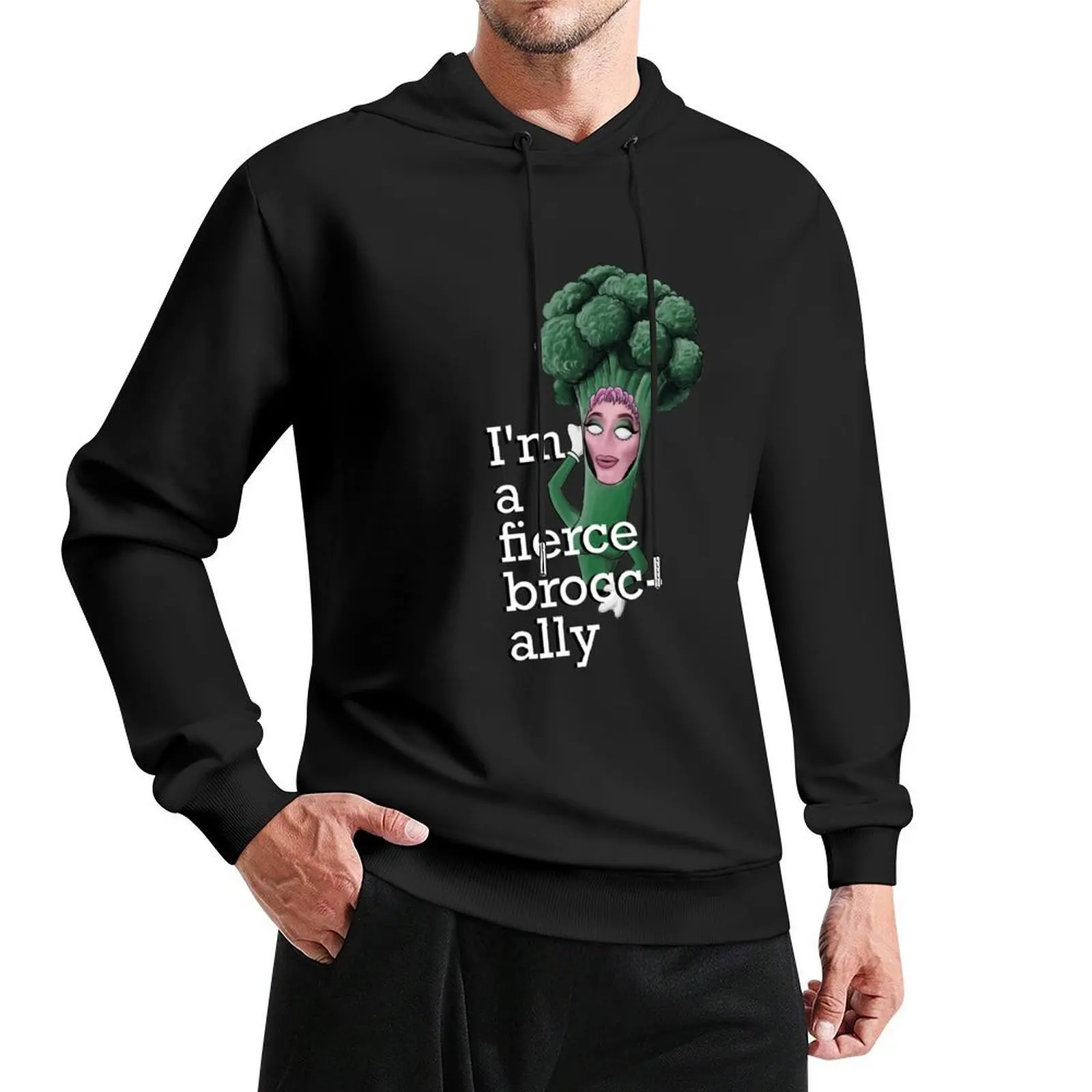 Фото Толстовка с капюшоном I'm a fierce Brocc-ally 2, зимняя одежда, модная мужская одежда в стиле аниме, осенняя куртка, мужские новые толстовки №4