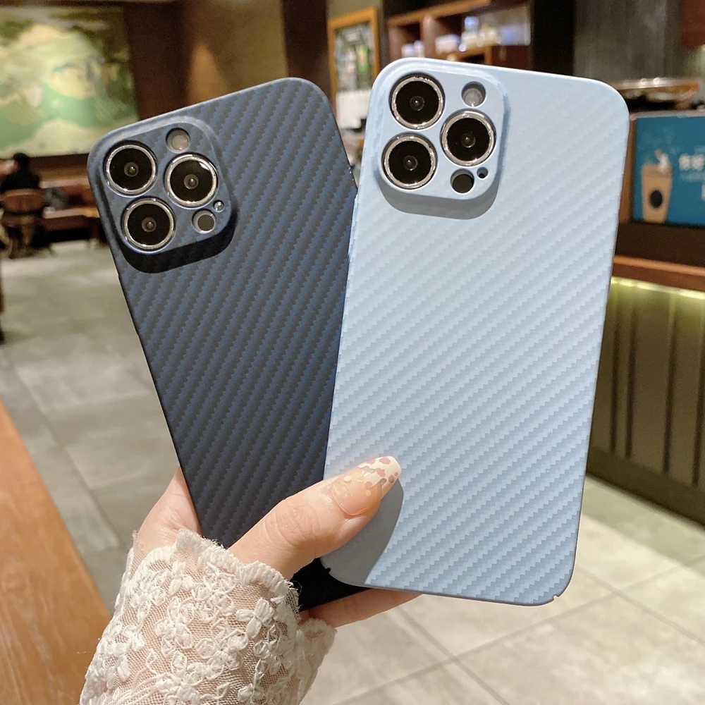 

Ультратонкий чехол из углеродного волокна для телефона iPhone 13, 12, 11 Pro, XsMax, X, Xr, 13Pro, 12Pro, защита от падения, жесткая задняя крышка из поликарбона...
