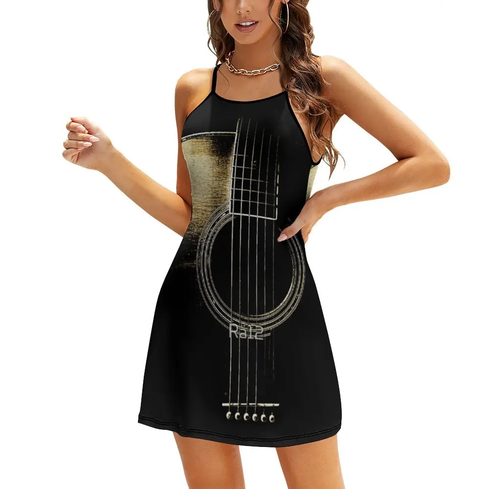 

Sexy Woman's Clothing The Dress Guitarist Musicians Acoustic Guitar Lite 5 Women's Sling Dress Graphic Cool Cocktails Funny Nov