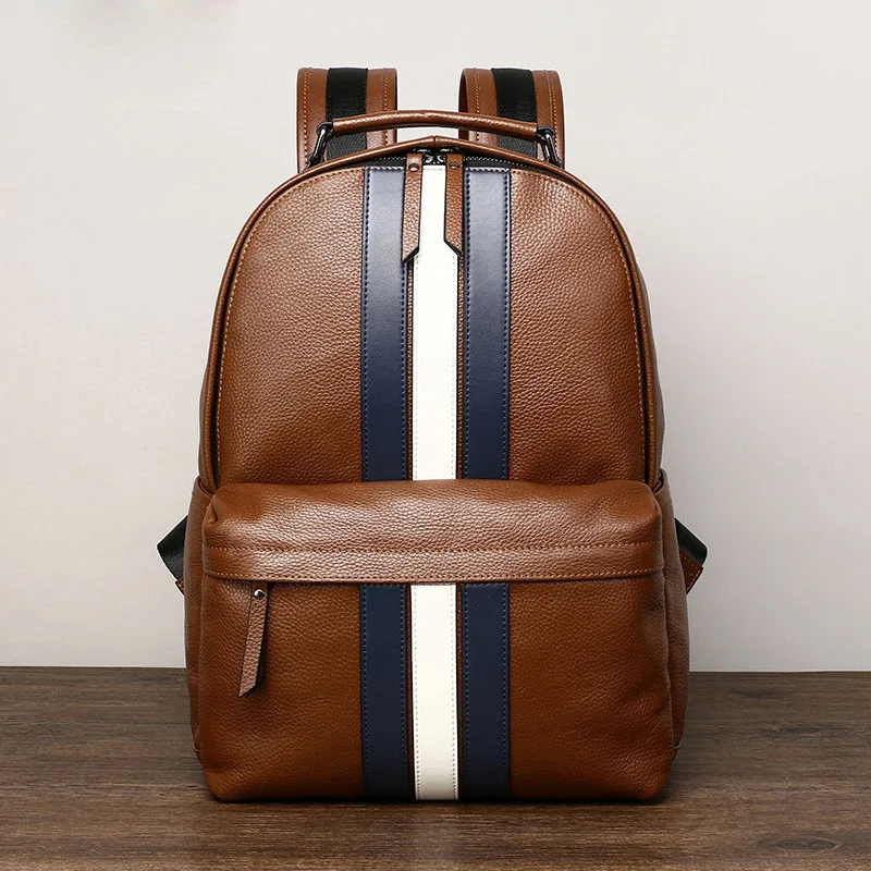 

Мужской рюкзак из 100% натуральной кожи, с отделением для ноутбука