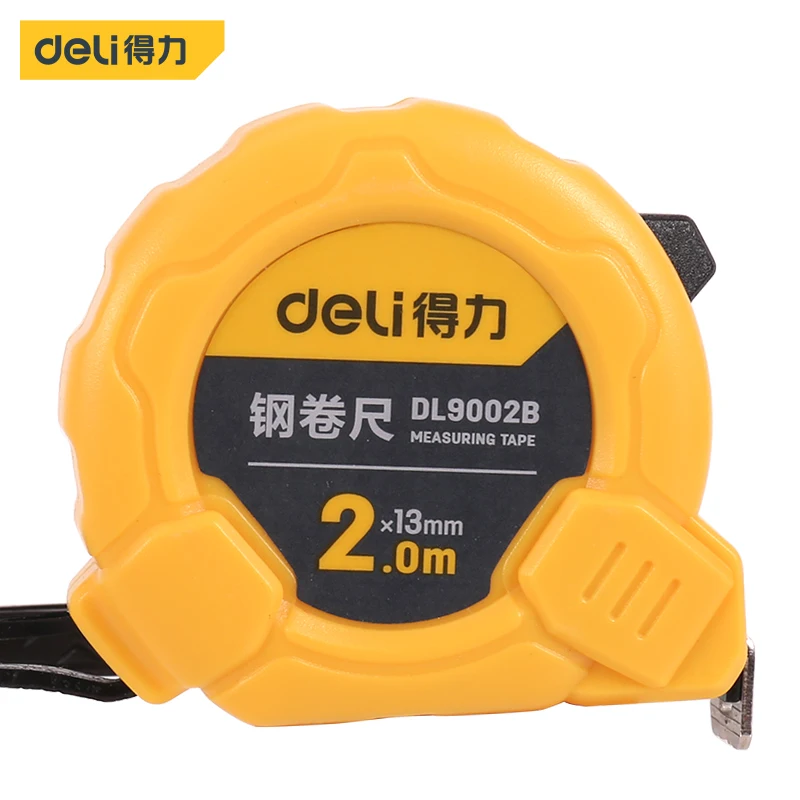 Deli 2m Universal Retractable Tape Measure with Non-slip Button Metric Tape Measuring Tape Rule Woodworking Measuring Tools