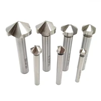 1pcs 3 flute 120 degree hss countersink chamfering too wood steel chamfer cutter power tool 4 5 to 60mm chamfer tool