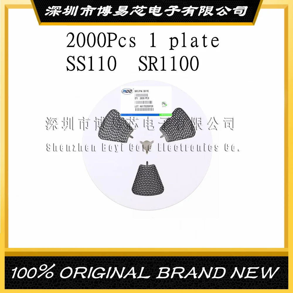 2000шт SMD SS110 SR1100 1A/100V SMA (DO-214AC) 2K/диск