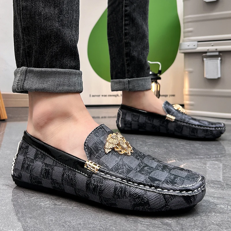 Мужские повседневные Мокасины размера плюс 38-48 мужские деловые туфли розового