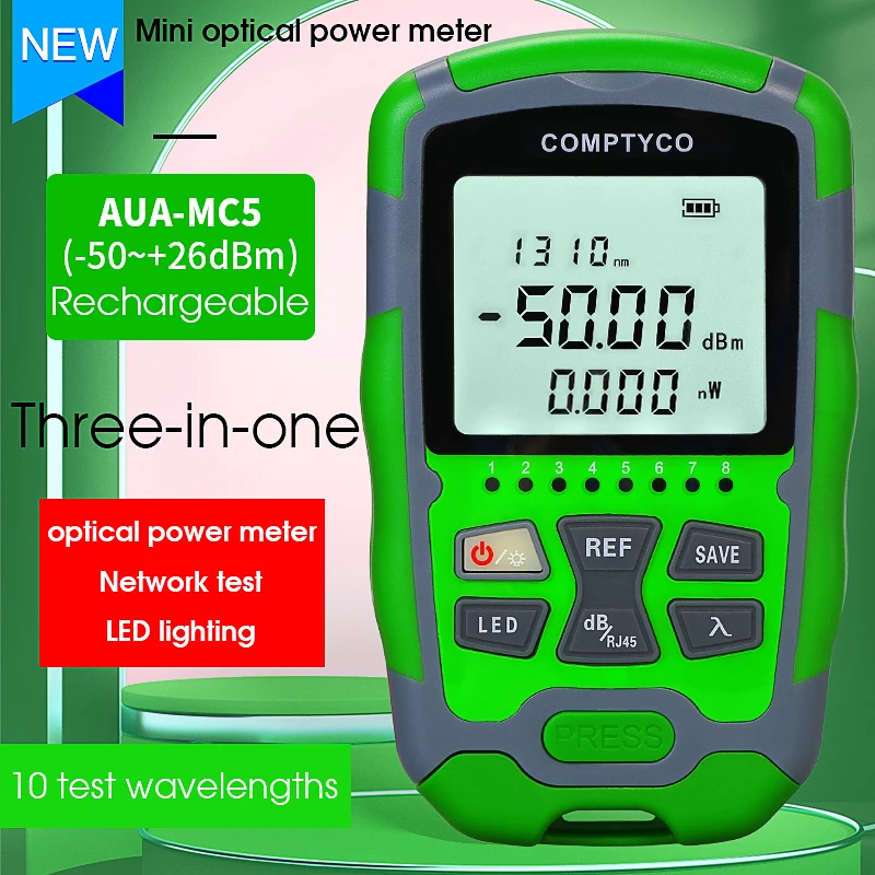 

New Handheld OPM Mini Fiber Optical Power Meter MC5/MC7 Fiber Optical Cable Tester -70+10dBm or -50+26dBm