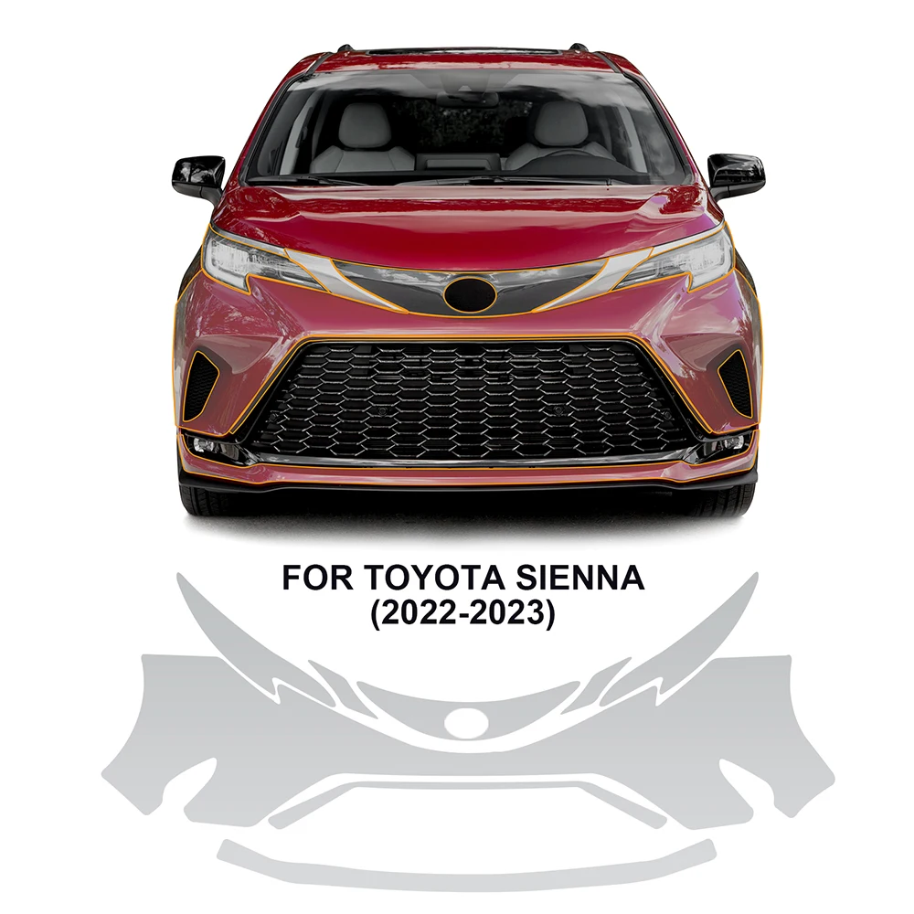 

Пленка с защитой от царапин для Toyota Sienna 2022 2023, прозрачная внешняя пленка для автомобиля PPF, защитная пленка из ТПУ, прозрачная защитная пленка