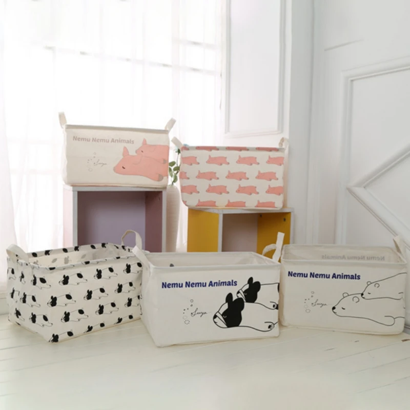 

Multifunctional Storage Basket Non-invasive Material Large Capacity Dirty Clothes Storage Suitable for Bedroom Living Room