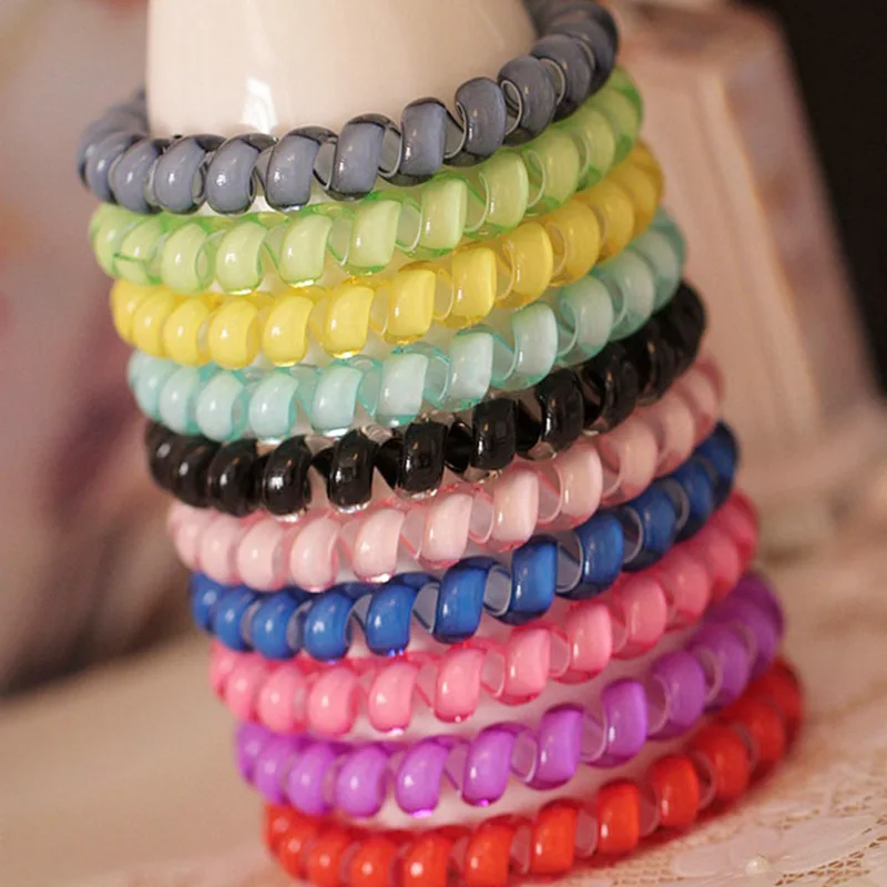 

Оригинальные резинки для волос с телефонной линией, резинка для волос с привязкой, резинка для волос карамельных цветов