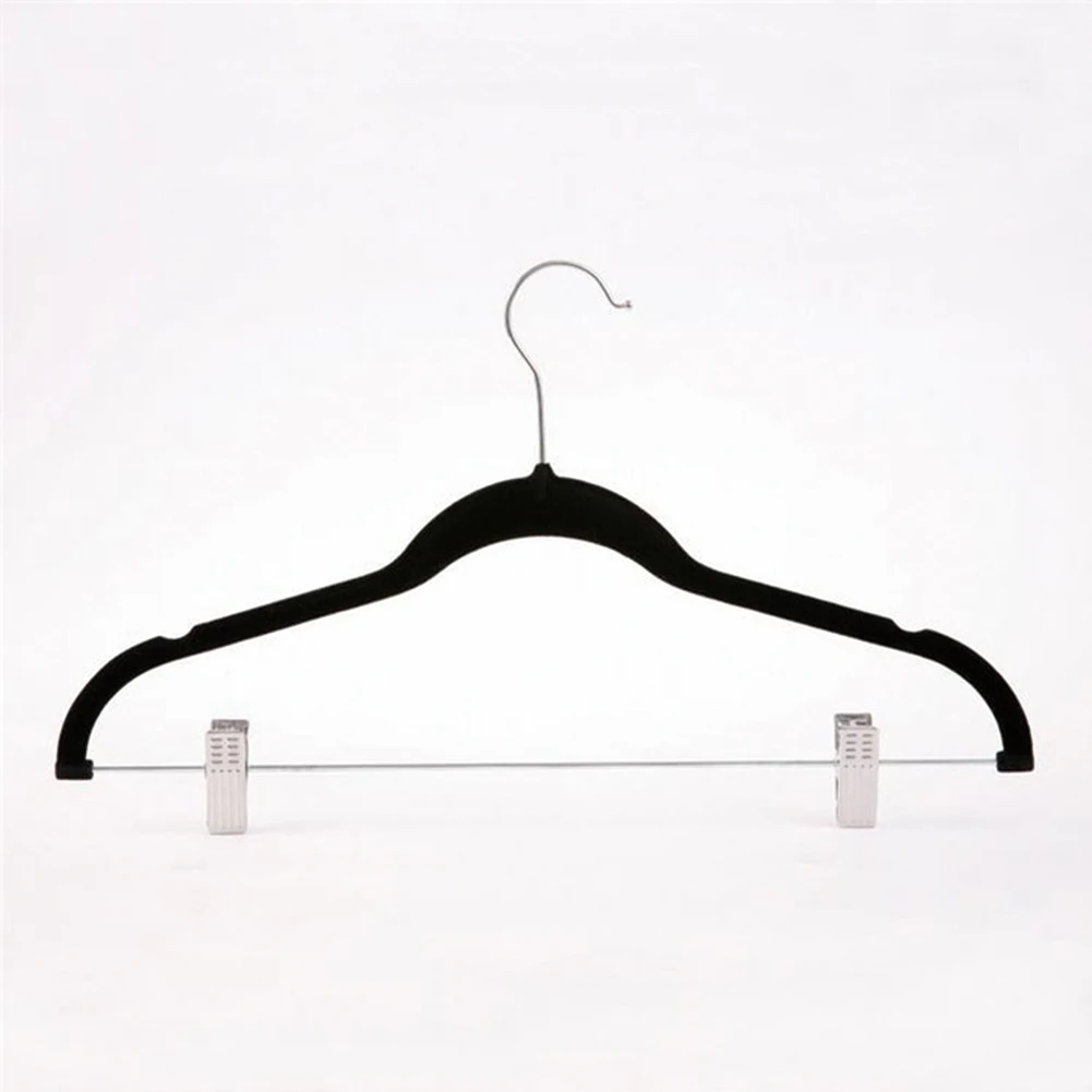 

10 Pack Non-Slip Multifunction Clothes Hangers Garment Suit Laundry With Clips Closet Wardrobe Organizer Velvet Drying Rack