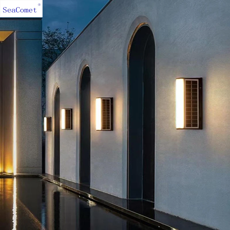 СВЕТОДИОДНЫЙ Уличный настенный светильник на солнечной батарее IP65