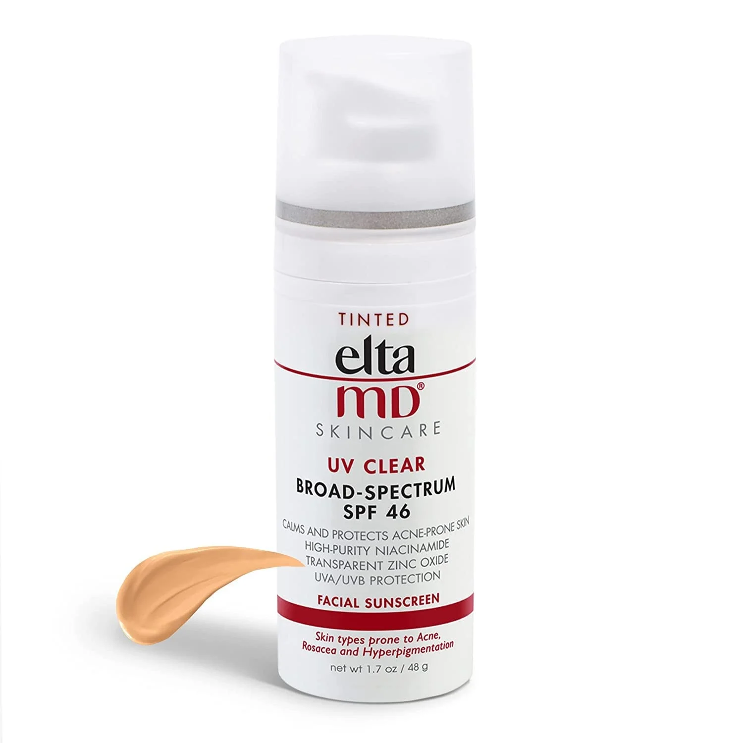 

EltaMD UV Clear SPF 46 Tinted Facial Face Sunscreen Broad Spectrum Sunscreen Whitening Sun Cream Sunblock Skin Body Sunscreen