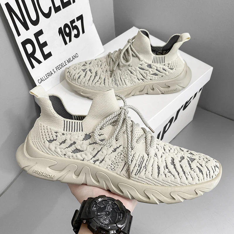 Hot Sale Loafers Mesh Woven Sneakers For Men Hip Hop Casual Mens Shoes Tennis Men Running Shoes Travel Luxury Streetwear