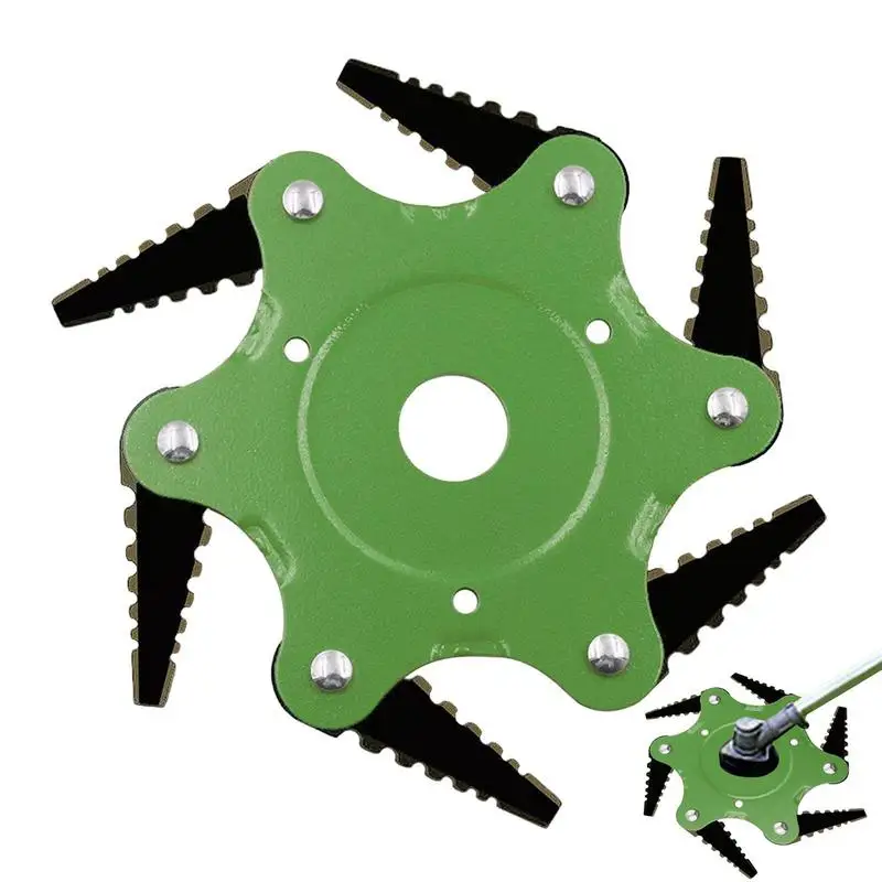 

Лезвия для укупорки травы, лезвие для шестилистовой щетки для укупорки травы, лезвие из стальной проволоки, щетка для травы с универсальным адаптером для двора