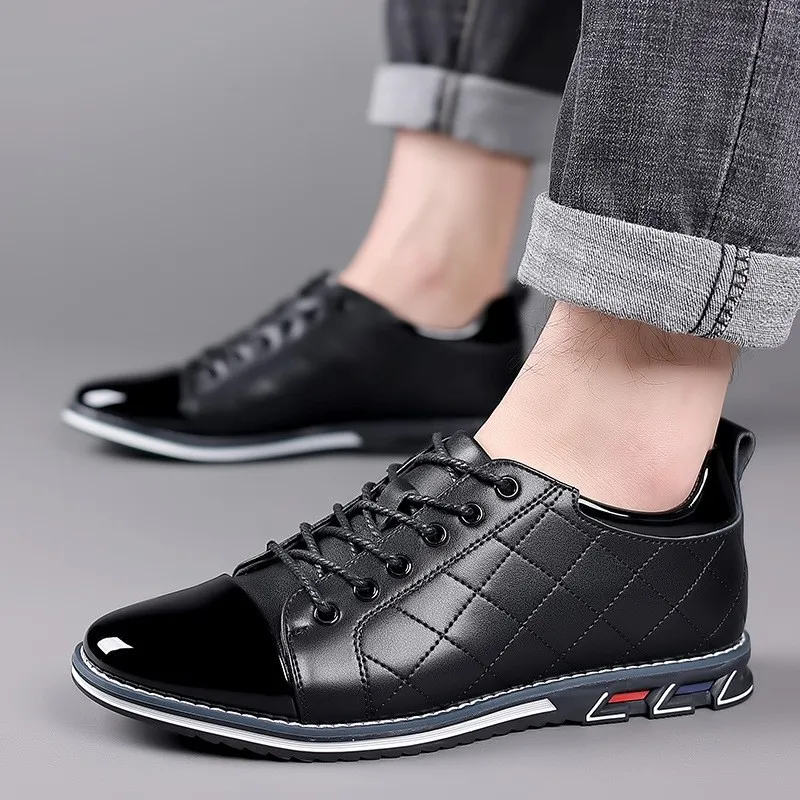 

Big Size Men Dress Shoes Quality Men Formal Shoes Lace-Up Men Business Oxford Shoes Brand Men Wedding Pointy Shoes 38-48