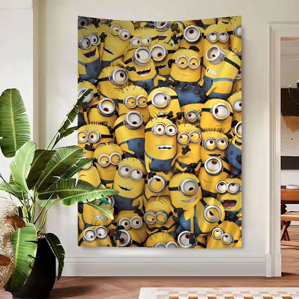 Мультфильм L-прекрасный милый M-Миньоны аниме гобелен настенное украшение