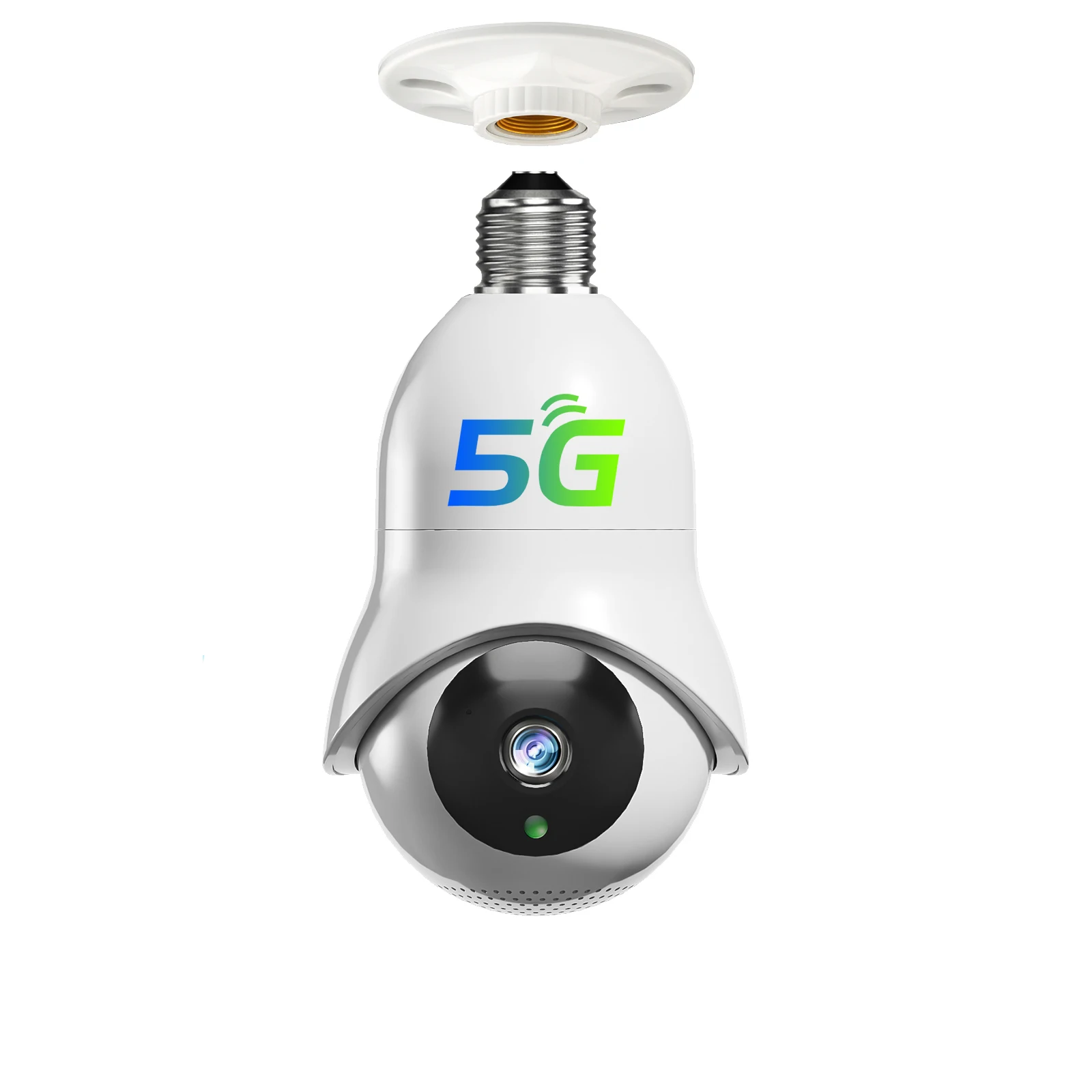 

AZISHN 360 ° all-round protection 2MP CCTV home camera intelligent 5G WiFi bulb monitoring camera