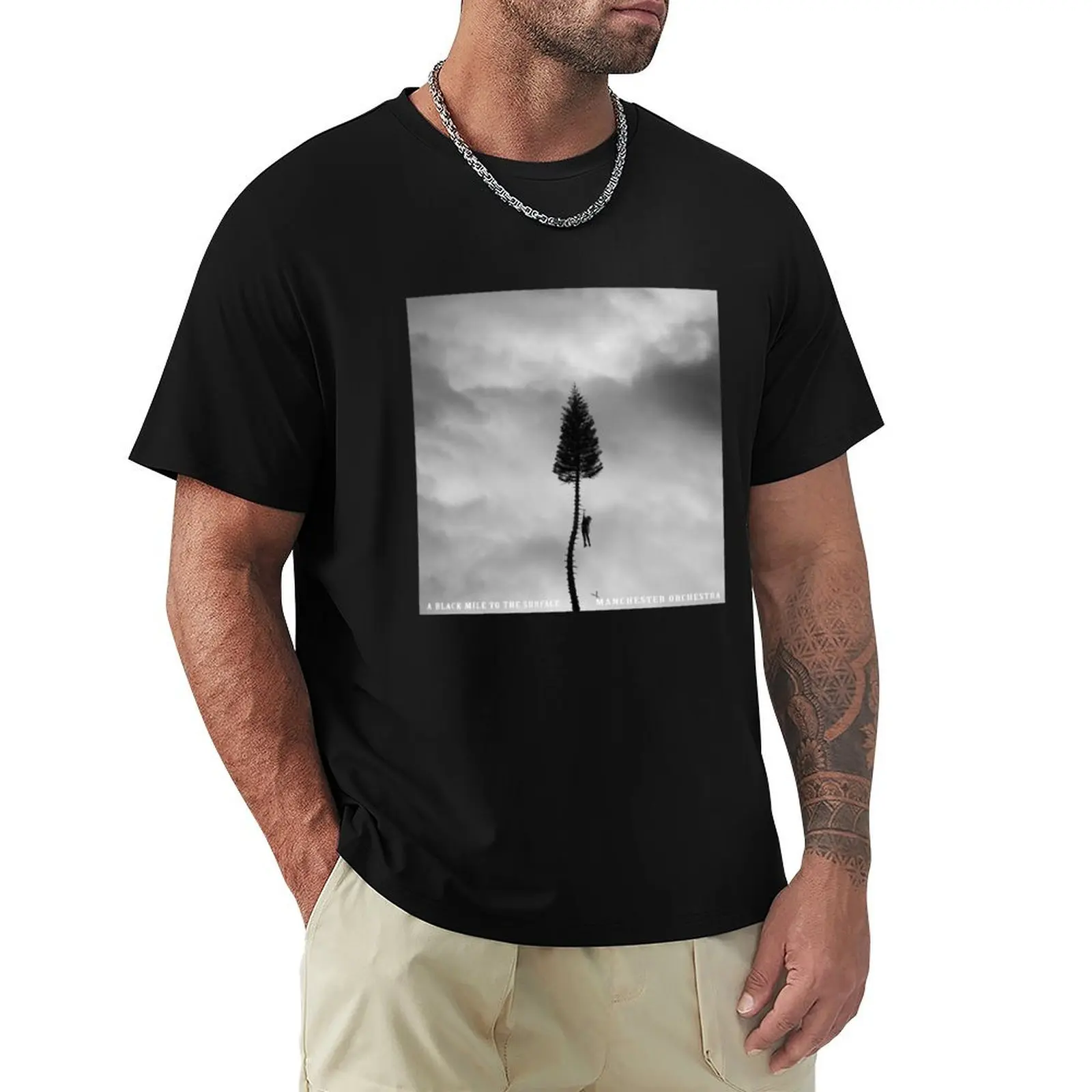 Футболка с обложкой альбома Manchester Orchestra A Black Mile To The Surface футболки аниме
