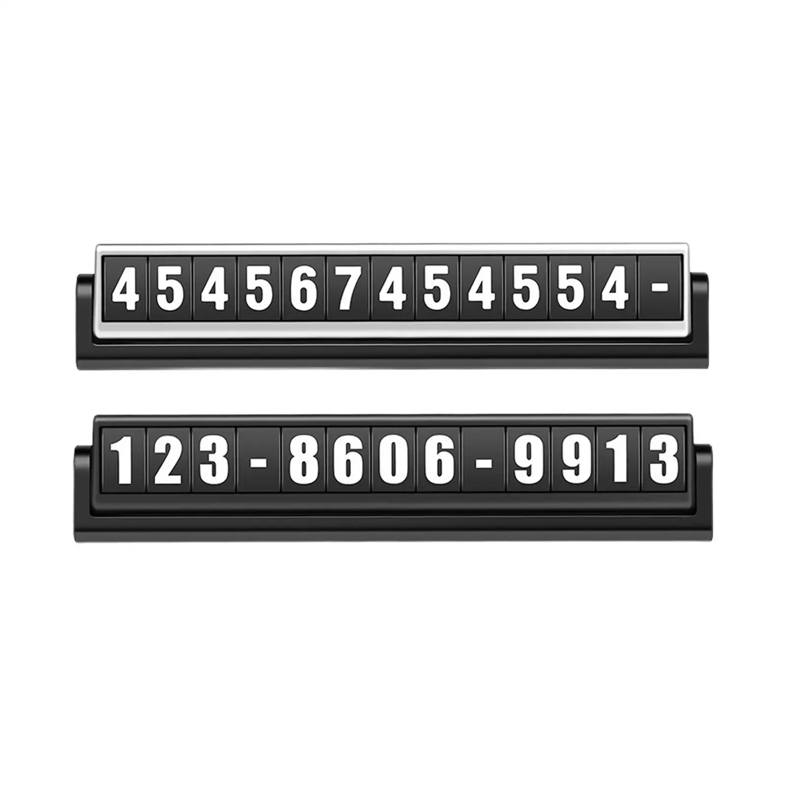 

Car Temporary Parking Card Number Plate Phone Number Board Hidden Moving Car Phone Number Plate Dual Number Fits for Auto Parts