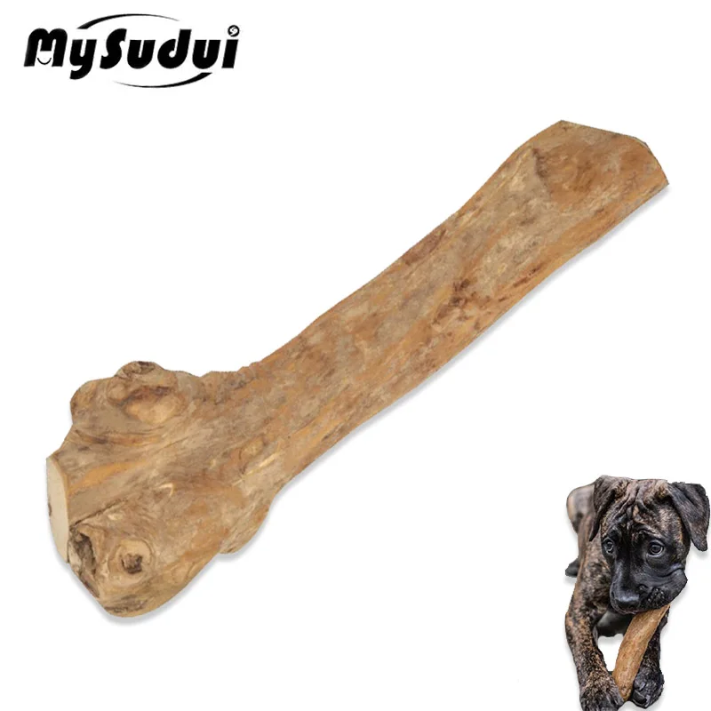 

MySudui Natural Coffee Wood Dog Molar Toy Bite-resistant Clean Teeth Pet Chew Stick Training for Small Medium Dogs Play Games