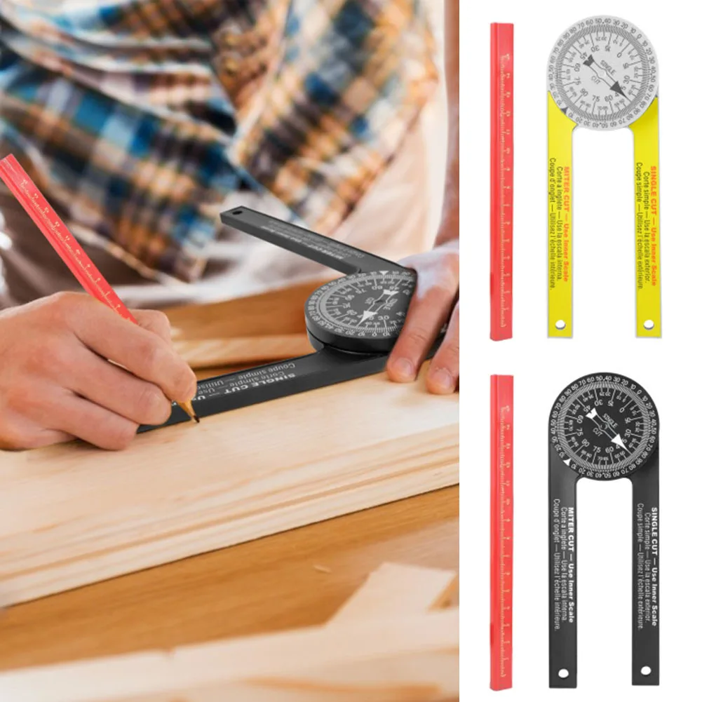 

2022 Miter Saw Protractor 7 Inch ABS Digital Protractor Ruler Angle Finder with 2 Laser Scales and Pencil Meter Measuring Tool