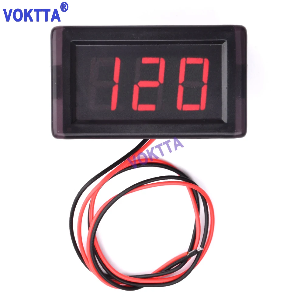 Цифровой вольтметр Для электромобиля водонепроницаемый двухпроводной 3,5-дюймовый электрический автомобиль цифровой дисплей Вольтметр портативный фотометр