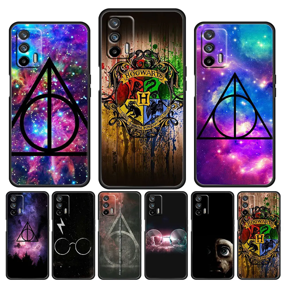 

Cool Ring Harry Potter Wand Case For OPPO Realme GT Neo3 Neo2 Master GT2 C21Y 8 6 C3 Pro 5G Soft TPU Black Phone Cover Core Capa